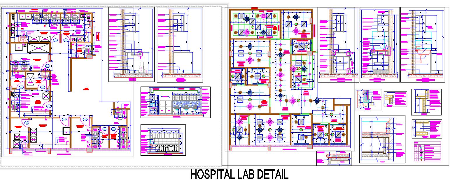 Hospital Lab Design CAD- Clinical & Specialized Labs